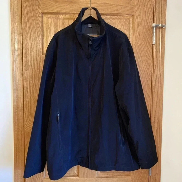 Perry Ellis Men's Black Full Zip Jacket - Size L- Waterproof - Picture 3 of 11
